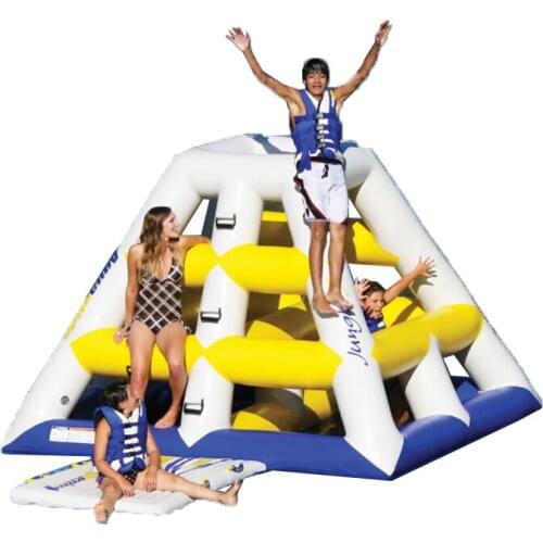 Water games inflatable floating slide and climbing games