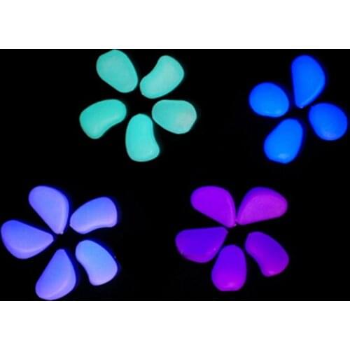 10PCS Artificial Pebbles Stones Glow In The Dark Home Ornament Supply Luminous Cobblestones Garden Fish Tank Aquarium Decoration