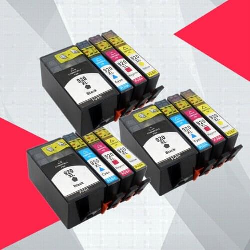 12PK Compatible ink cartridge for HP 920XL for hp 920 For HP920 Officejet 6000 6500 6500A 7000 7500 7500A printer with chip