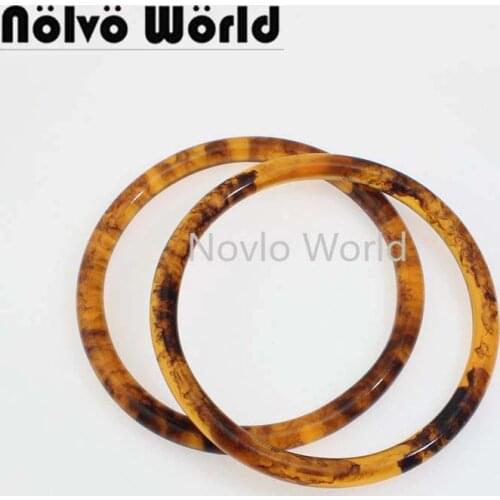 2-10-20 pieces,Customized 12cm13cm Hot selling circle resin handle,NEW crochet purse resin plastic Bag Handles