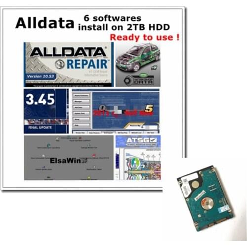 2020 Hot Alldata repair software alldata mit//chell Vivid workshop ElsaWin 6.0 ATSG Auto Data installed on 2TB HDD Ready To USE