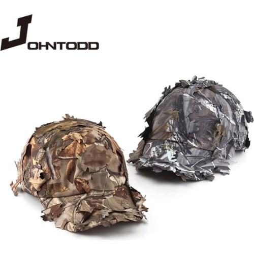 2021 Fashion Summer Men Baseball Cap Camouflage Outdoor Breathable Hunting Fishing Camping Bones Women Snapback 3D Leaf Hats