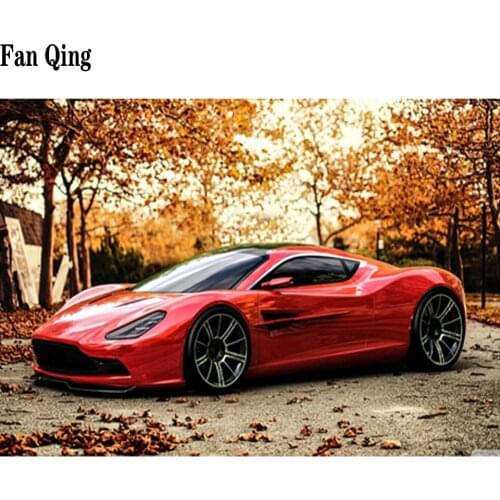 5D DIY Diamond Painting Red sports car Mosaic Diamond Embroidery Cross stitch Boy room decoration Crafts Decoration