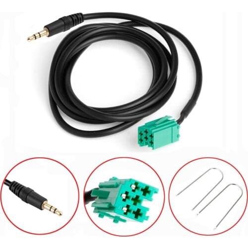 Aux Audio Cable For Renault CD Stereo Update List Clio Megane Laguna Espace Car 3.5mm Input Line Adapter+ Radio Removal Key Tool