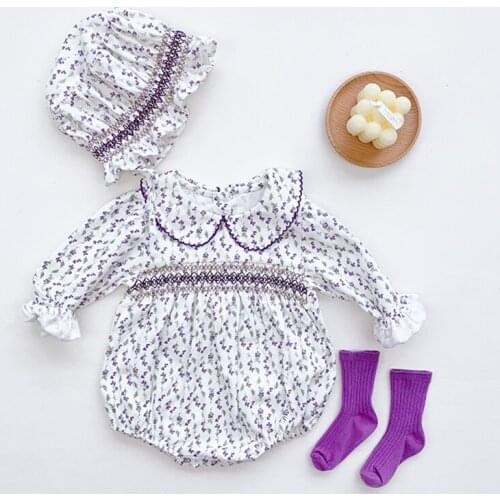 Baby Girl Floral Two-Piece Bodysuits beautiful princess Long-Sleeve Jumpsuit Autumn New Baby Girl Bodysuits Outfit