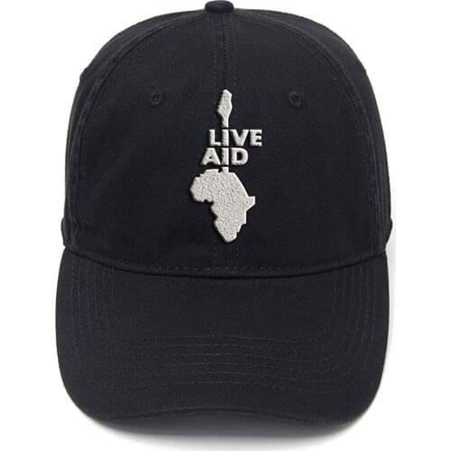 Lyprerazy Live aid Music Art Washed Cotton Adjustable Men Women Unisex Hip Hop Cool Flock Printing Baseball Cap