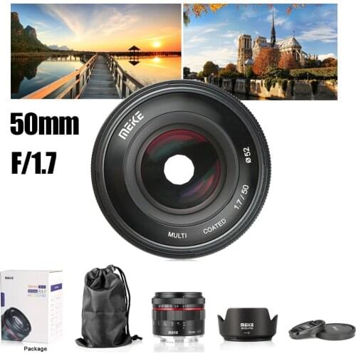 Meike 50mm F1.7 Manual Focus Lens for Sony E-mount Full Frame Mirrorless Camera A7II A7RIII for Canon RF Fuji Fujifilm Nikon Z