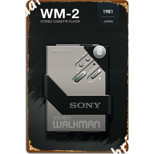 Walkman Wm Metal Sign Mural Painting Printing Pub Garage Wall Mural Tin Sign Posters