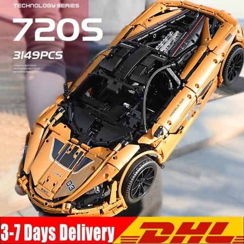 Mould King Technical Car Series 1:8 McLarens P1 720S Motor Function City Racing Car Model Building Blocks Bricks Toys Kids Gifts
