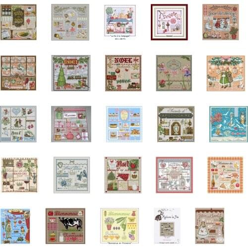 Lafite Series 4 patterns 1 patterns Counted Cross Stitch DIY Cross Stitch Kits Embroidery Needlework Sets