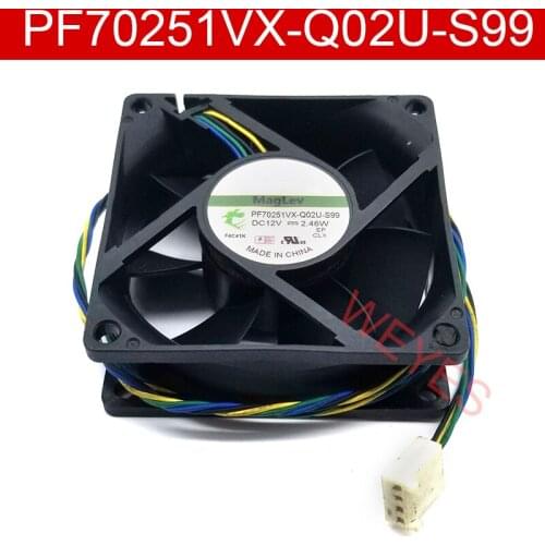 Original PF70251VX-Q02U-S99 DC 12V 2.46W 70x70x25mm 4-wire Server Cooler Fan