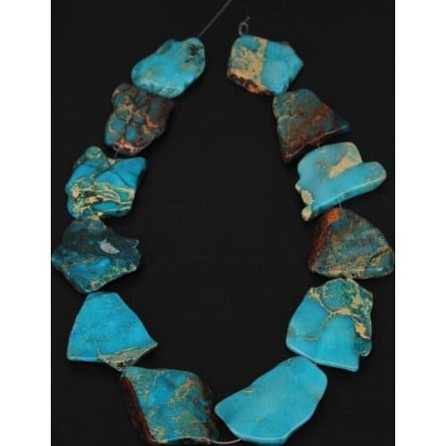 Full strand Natural Snakeskin Stone Slice Beads Pendants Jewelry,Mid-Drilled Raw Slabs Wholesale Supplies