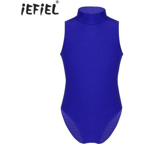 Girls Professional Ballet Leotard Open Back Sports Gymnastics Leotard Dress Ballerina Party Kid Dance Costume Bodysuit