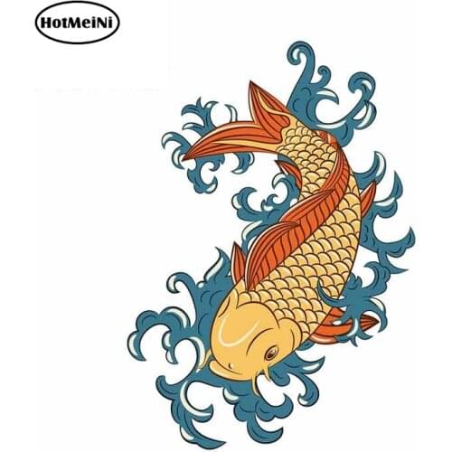 HotMeiNi 13cm x 9.1cm For Style Koi Carp Fish Funny Car Stickers VAN ATV The Whole Body Waterproof Vinyl Cool Gift Decal