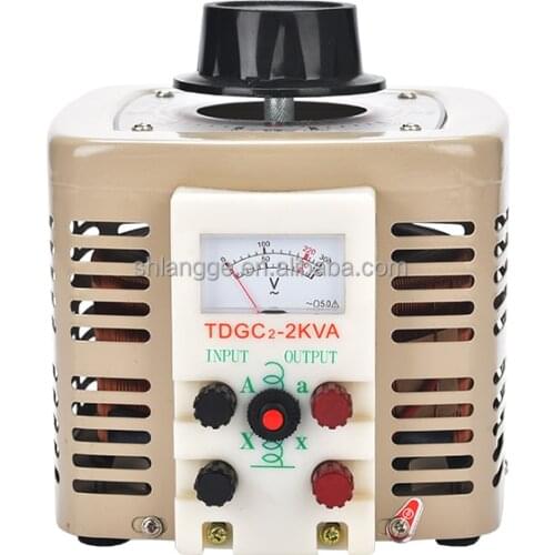 TDGC2-2KVA Output 0-300V single phase Contact Type Adjustable Variac Transformer Manual Voltage Regulator