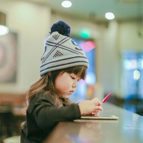 TOU-- Cute Baby Boys Hats Children Warm Knitted Caps Kid Cotton Autumn/Winter Hats Free Shipping
