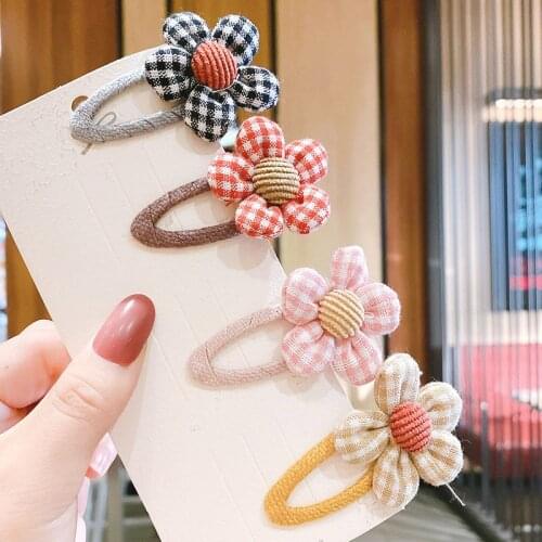 2pcs/set Summer Spring Sweet Small Flower Hairpins Bowknot Hairclips Baby Fashion Barrettes Kids Hair Accessories