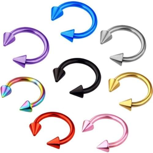 1piece Fashion stainless steel Horseshoe Fake Nose Ring C Clip BCR Septum Lip Piercing Falso Nose Rings Hoop For Women Men