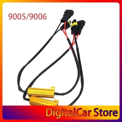 1Pc DC12V 50W Wiring Harness 9005 9006 Fog Light Wire LED Foglamp Line Cable Car Vehicle Modification Accessories