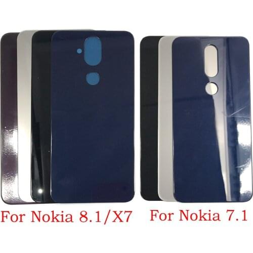 10Pcs/Lot, Back Glass Rear Cover For Nokia 9 / For Nokia 7 / For Nokia 7.1 / For Nokia 8.1 X7 Battery Door Housing Battery