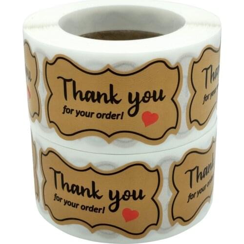 100Pcs 3X5cm Package Vintage Autocollant Luxe Thankyou Waterproof Stickers Papel Manualidades Sheets Silhouette Cameo Heart