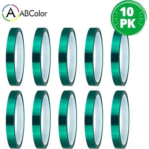 10PK Green Polyimide Tape For Kapton Tape 12mm BGA Thermal Insulation Tape Heat Insulation Tape for 3D printing Board protection