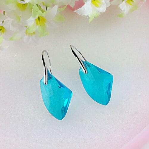 2019 double 11 wholesale cute multicolor crystal zircon earrings earrings 925 sterling silver ear hook female Christmas gift