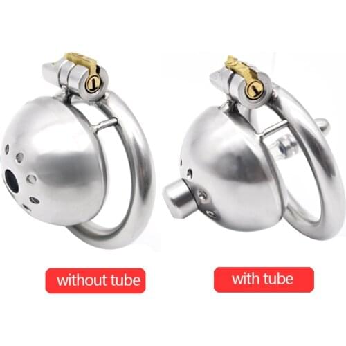 304 Stainless Steel Male Chastity Device Super Small Cock Cage with Silicone Uretharl And Stealth Lock Ring Bdsm Sex Toy for Men
