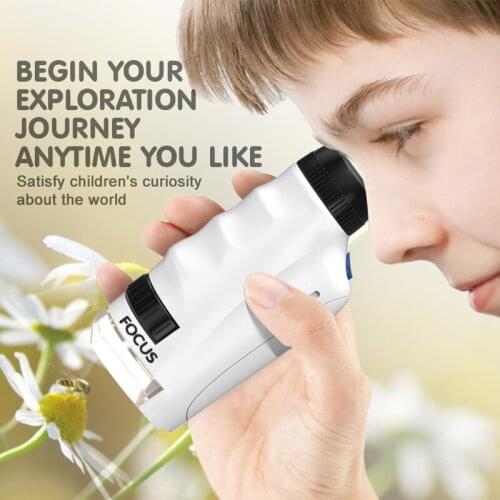 60X-120X Microscope Science Toy Lab Magnifier Endoscope Magnification Observe Toys Portable Handheld Biological Microscope Kit