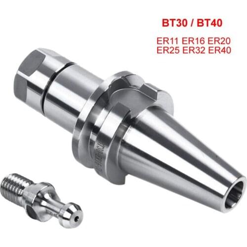 BT30 BT40 Clamp Knife Shank ER16 ER20 ER25 ER32 ER40 Collet Chuck 70mm 100mm Length CNC Machining Center Spindle Tool Holder