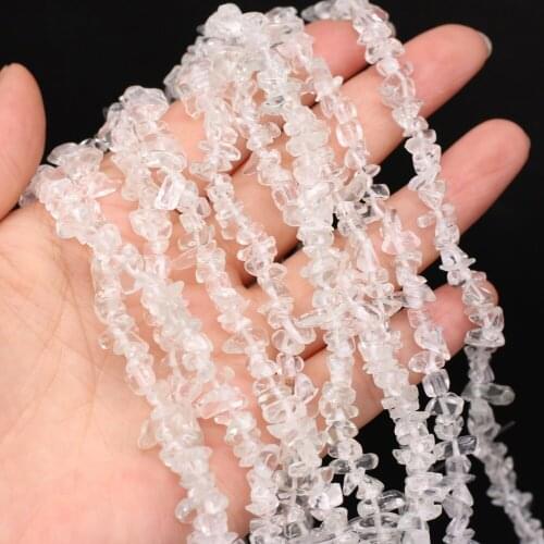 Natural Stone Beads White Crystal with Irregular Shape Fine Stone Loose For Jewelry Making DIY Bracelet Necklace Accessories