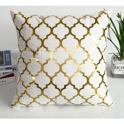 Sofa Cushion Cover Geometric Stamping White Throw Pillow Cover Pillow Case Pillow Cushions Pillowcase Bed Home Decoration 45cm