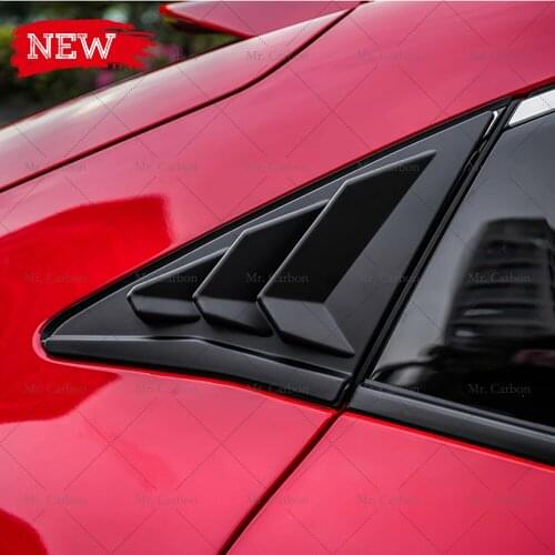 FOR CIVIC FK7 MUST STYLE BLACK ABS WINDOW VENTS TRIM BODY KIT TUNING PART FOR FK7 BLACK GLOSSY LOUVERS RACING