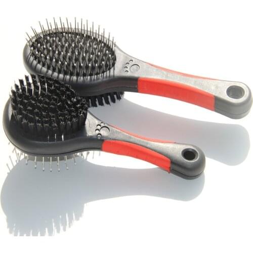 21CM/17.5CM Dog Supplies Double Sides Dog Cat Comb Pet 2 Faces Puppy Brush Pet Fur Grooming Tool For Long & Short Hair Dogs