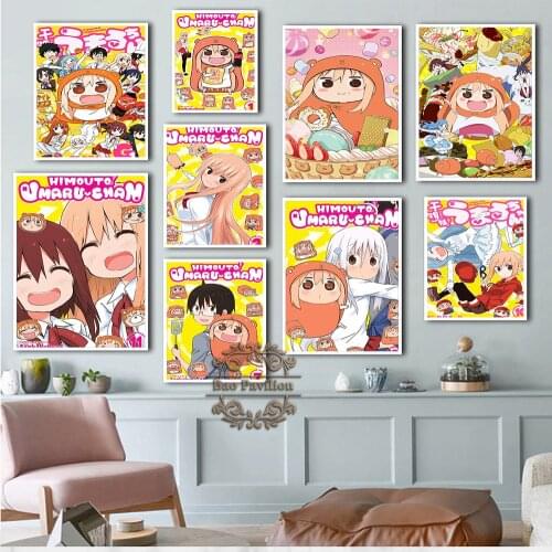 Himouto Umaru Chan Cartoon Manga Poster Japanese Anime Art Prints Canvas Painting Manga Character Wall Picture Home Decor Gift