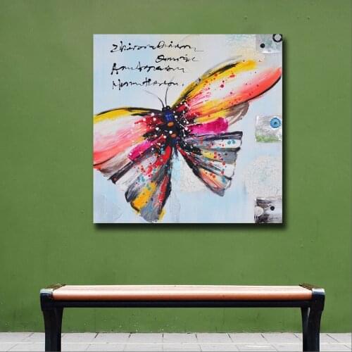 Wlong Art Printing Oil Painting Canvas Butterfly-Flight Wall Art , Wall Pictures for Living Room Bedroom Office No Framed