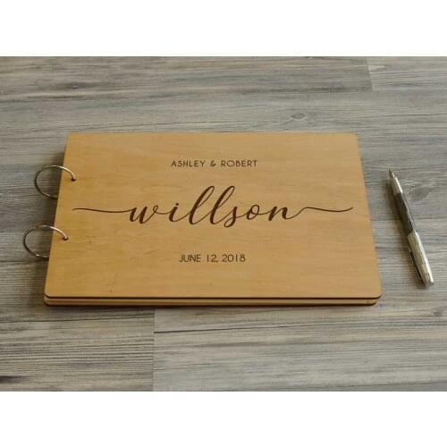 Personalized Wedding Guest Book Signature,Exquisite Engagement Photo Album Unique Customized Gifts for Bride and Groom Weeding G