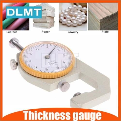 Thickness Meter Silver Yellow Metal Leather Jewelry Width Measurement Dial Tester Sturdy Analysis Tool Thickness Gauge
