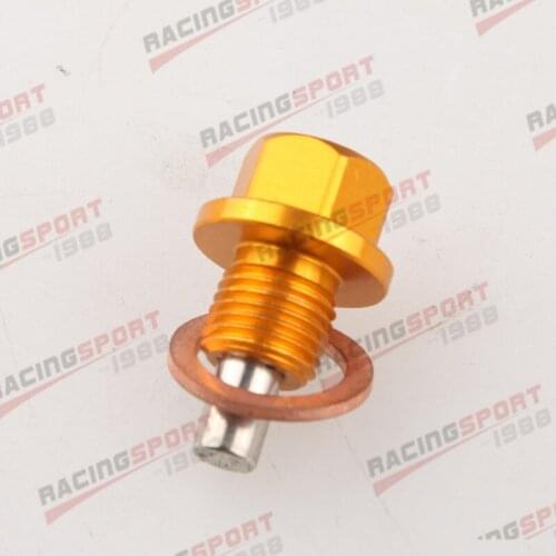 Engine Magnetic Oil Pan Drain Plug Bolt Kit For Nissan Toyota With Crush Washer