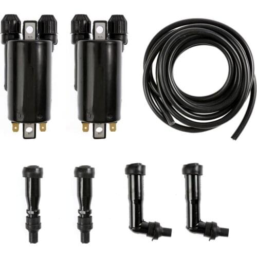 Ignition Coil Set for Honda CB750/900/1000/1100F 1979-1983 Ignition Coil Set Caps and spark plug Wire Auto Replacement Parts
