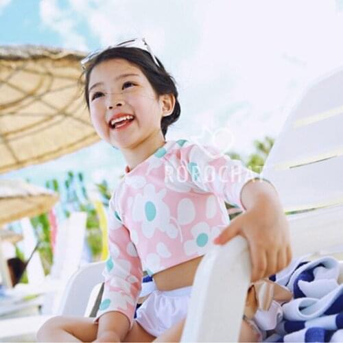 Bikini Swimming Bathing Girls Bathing Suit Kids One Piece Water Play Wetsuit Swimable Quick drying Tops+Pants 2Pcs Clothing Set