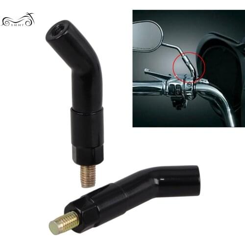 Aluminum Black Motorcycle Mirror Stem Extenders For Harley Iron Sportster 1200 XL1200NS 2018-2019 Dyna Electra Fatboy