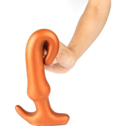 The 2020 new extra-long dildo anal plug prostate massaging device soft big butt plug dilator anal plug sex toy for men and women