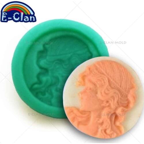 New arrival Head portrait beauty girl silicon fondant cake molds Chocolate mold cake tools kitchen baking resin moulds F0182TX35