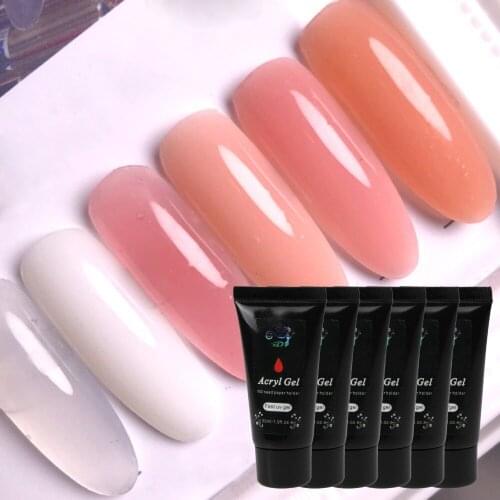 30g Poly Extension Nail Gel Pink White Clear Crystal UV LED Builder Gel Tips Enhancement Slip Solution Quick Extension Gel