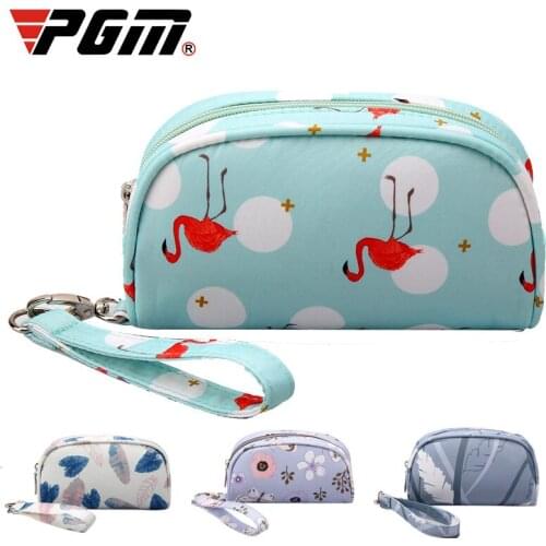 PGM Protable Golf Handbag Ladies Ultra-light Waterproof Handbag Printing Sweet Bags for Golf Tee/Towel/Ball Golf Cart Bag D0733