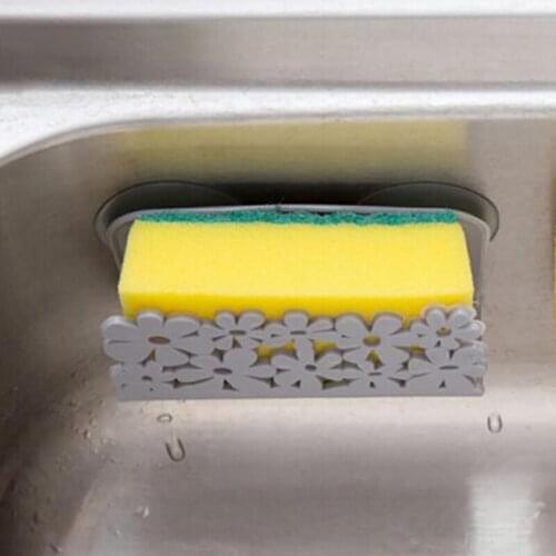 Portable Plastic Draining Rack Sponge Brush Storage Rack Bathroom Soap Shelf Organizer Kitchen Accessories Supplie