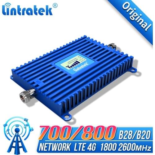 4G LTE Signal Repeater 2600MHz 1800 LCD Powerful 800MHZ 700MHZ Signal Booster 70dB Gain Amplifier 4G LTE Internet Signal Booster