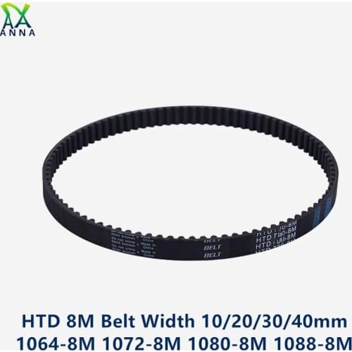 HTD 8M synchronous Timing belt C=1064/1072/1080/1088 width 20/30/40mm Teeth 133 134 135 136 HTD8M 1064-8M 1072-8M 1080-8M 1088-8