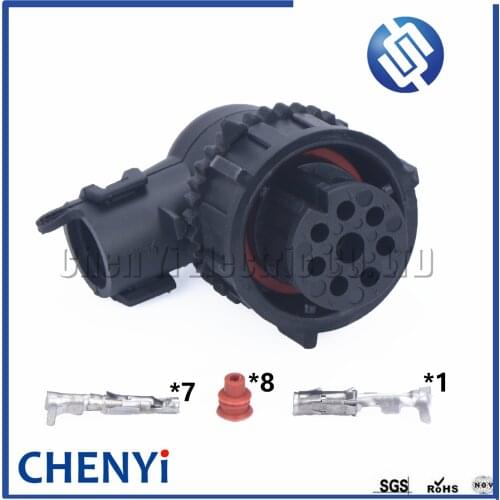 1 set 8 pin 3.5mm round female plug electrical waterproof auto sensor car oil exploration railway connector